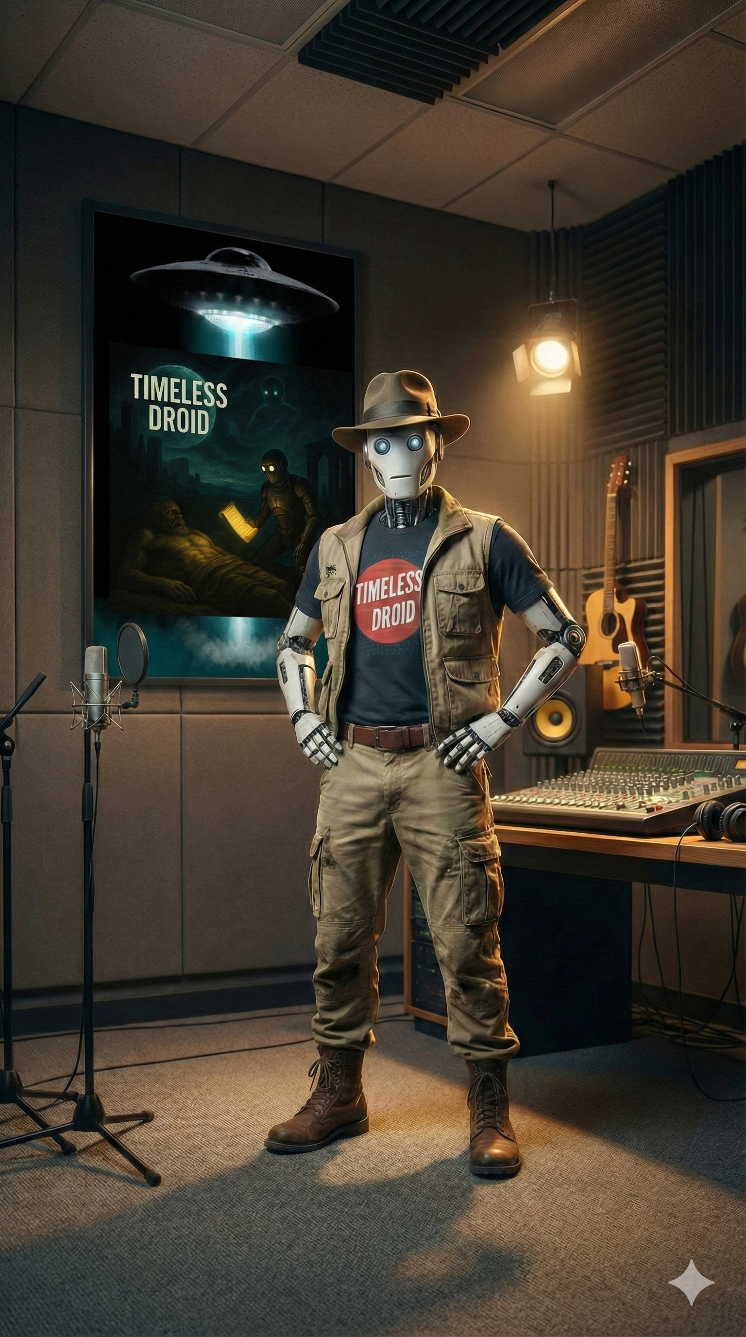 AI-Generated image of G. Droid in our studio @astrodroids